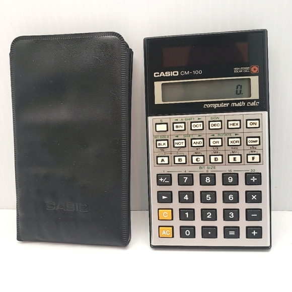 Vintage Casio CM-100 Solar Computer Math Programmer Calculator Tested as Working - Picture 1 of 7